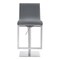 Armen Living Victory Contemporary Swivel Barstool in Brushed Stainless Steel and Gray Faux Leather LCVCSWBABSGR - alternate 4